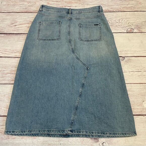 ba&sh Faded Denim Lady Skirt Midi Size 3 = US Large - Picture 4 of 12